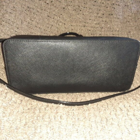 KATE SPADE-LAUREL WAY-EVANGELIE LEATHER SATCHEL/SHOULDER/XBODY-BLACK-NEW W/TAG - Picture 6 of 9